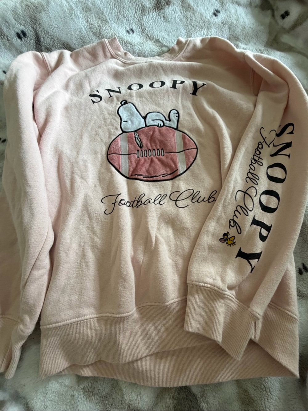 Peanuts Light Pink Crewneck Pullover